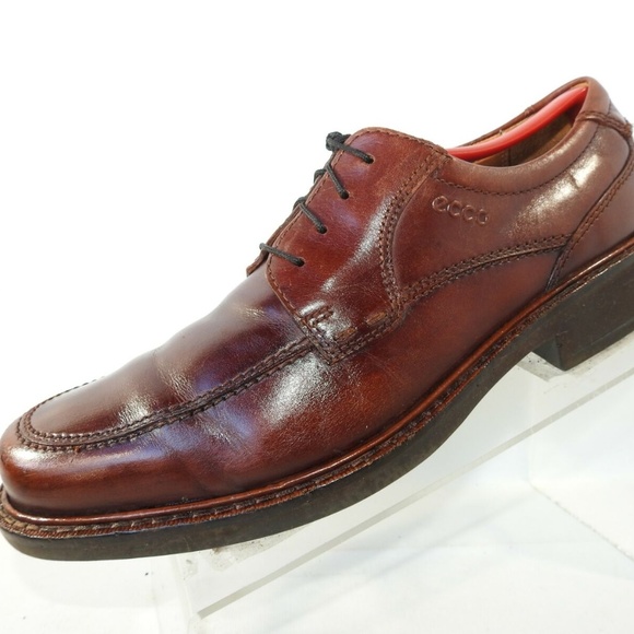 Ecco Size 10 D Brown Leather Oxfords Mens R4B25 main image 6